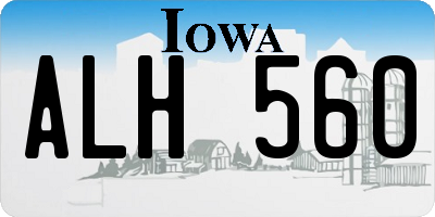 IA license plate ALH560