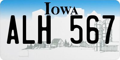 IA license plate ALH567