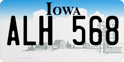 IA license plate ALH568
