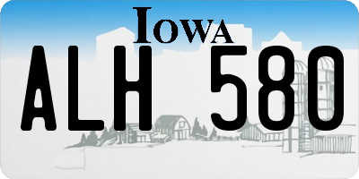 IA license plate ALH580