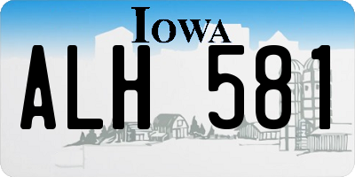 IA license plate ALH581