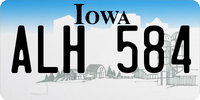 IA license plate ALH584