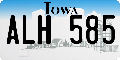 IA license plate ALH585
