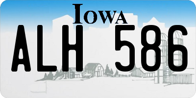 IA license plate ALH586