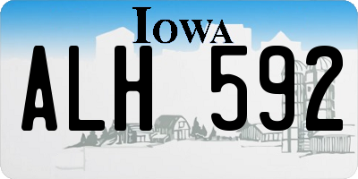 IA license plate ALH592