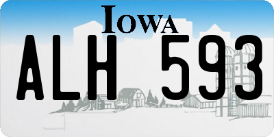 IA license plate ALH593