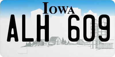 IA license plate ALH609