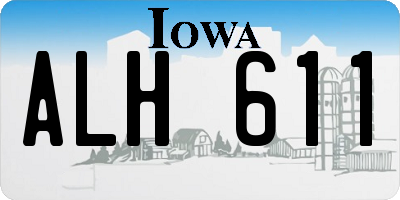 IA license plate ALH611