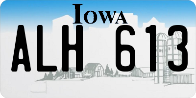 IA license plate ALH613