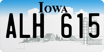 IA license plate ALH615