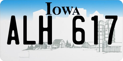 IA license plate ALH617
