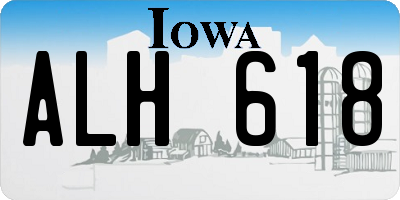 IA license plate ALH618