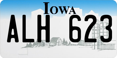 IA license plate ALH623