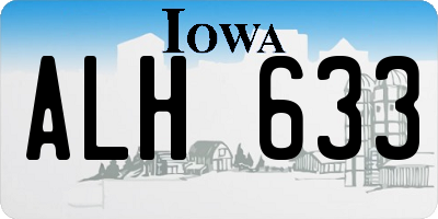 IA license plate ALH633