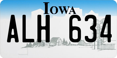 IA license plate ALH634