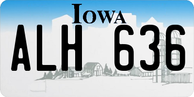 IA license plate ALH636