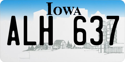 IA license plate ALH637