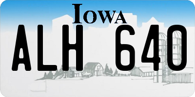 IA license plate ALH640