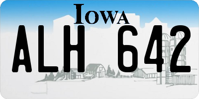 IA license plate ALH642