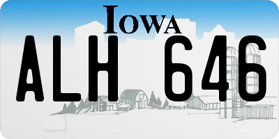 IA license plate ALH646