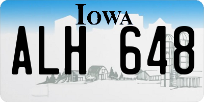 IA license plate ALH648