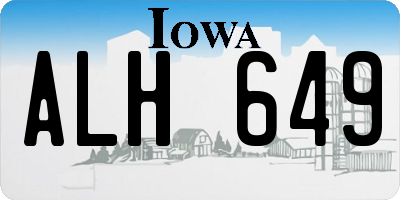 IA license plate ALH649