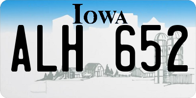 IA license plate ALH652