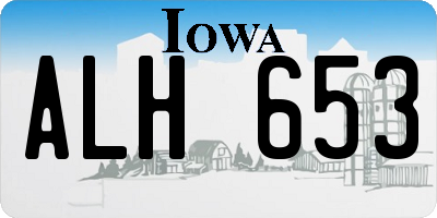 IA license plate ALH653