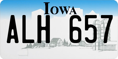 IA license plate ALH657