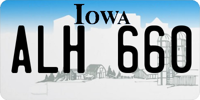 IA license plate ALH660