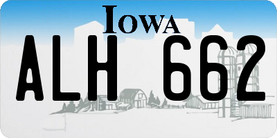 IA license plate ALH662