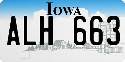 IA license plate ALH663