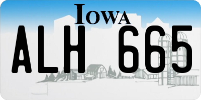 IA license plate ALH665