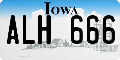 IA license plate ALH666