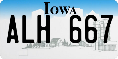 IA license plate ALH667