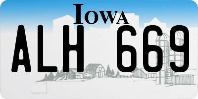 IA license plate ALH669