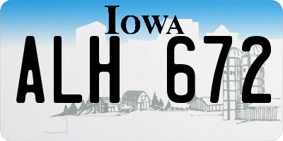 IA license plate ALH672