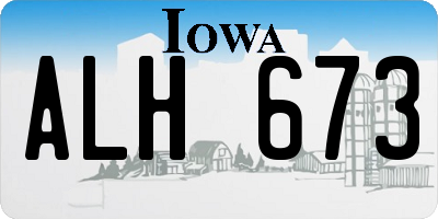 IA license plate ALH673
