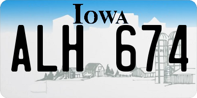 IA license plate ALH674