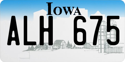 IA license plate ALH675