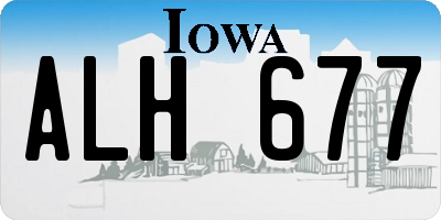 IA license plate ALH677