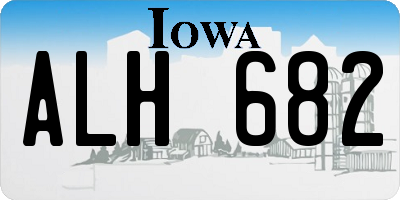 IA license plate ALH682