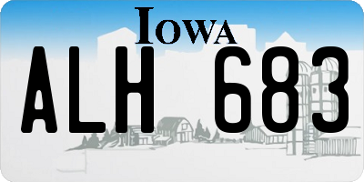 IA license plate ALH683