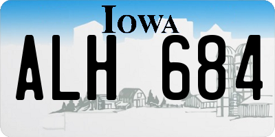 IA license plate ALH684