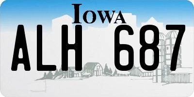 IA license plate ALH687