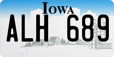 IA license plate ALH689