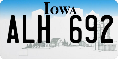 IA license plate ALH692