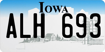 IA license plate ALH693