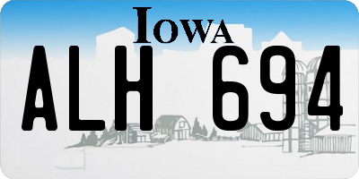 IA license plate ALH694