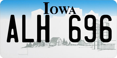 IA license plate ALH696
